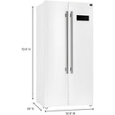  Forno 33-inch, 15.6 cu.ft. Freestanding Side-by-Side Refrigerator with LED Display on Door FFRBI1805-33WHT IMAGE 13