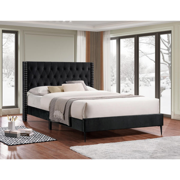 IFDC Queen Upholstered Platform Bed IF 5593 - 60 IMAGE 1