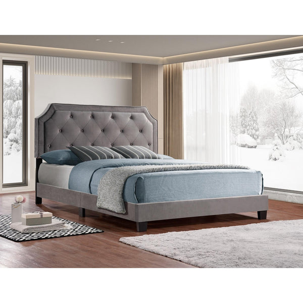 IFDC Queen Upholstered Platform Bed IF 5610 - 60 IMAGE 1