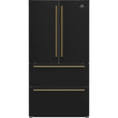  Forno 36-inch, 19.2 cu.ft. Counter-Depth French 4-Door Refrigerator with Internal Ice Maker FFRBI1820-36BLK IMAGE 1