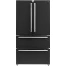  Forno 36-inch, 19.2 cu.ft. Counter-Depth French 4-Door Refrigerator with Internal Ice Maker FFRBI1820-36BLK IMAGE 2