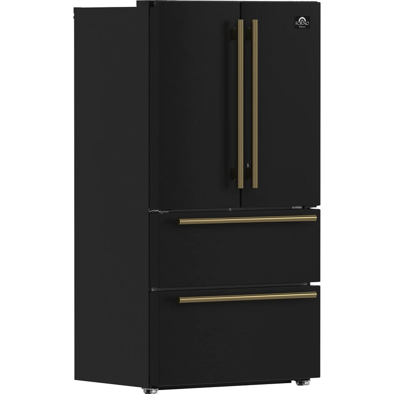  Forno 36-inch, 19.2 cu.ft. Counter-Depth French 4-Door Refrigerator with Internal Ice Maker FFRBI1820-36BLK IMAGE 6