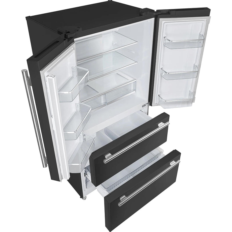  Forno 36-inch, 19.2 cu.ft. Counter-Depth French 4-Door Refrigerator with Internal Ice Maker FFRBI1820-36BLK IMAGE 8