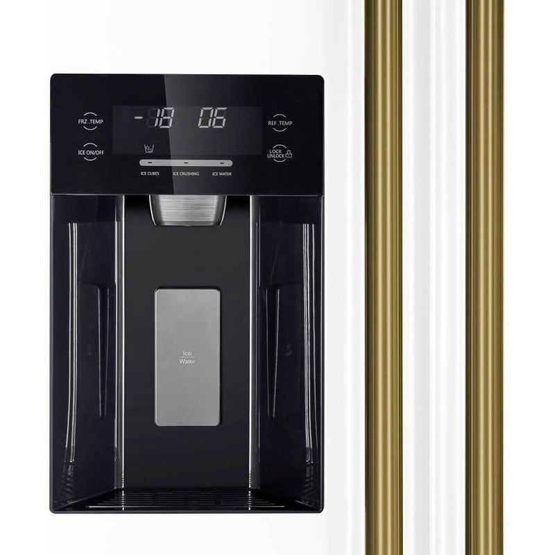  Forno 36-inch, 20 cu. ft. Freestanding Side-by-Side Refrigerator FFRBI1844-36WHT IMAGE 10