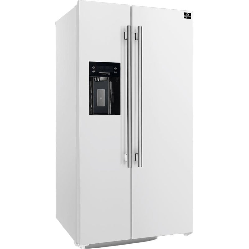  Forno 36-inch, 20 cu. ft. Freestanding Side-by-Side Refrigerator FFRBI1844-36WHT IMAGE 3
