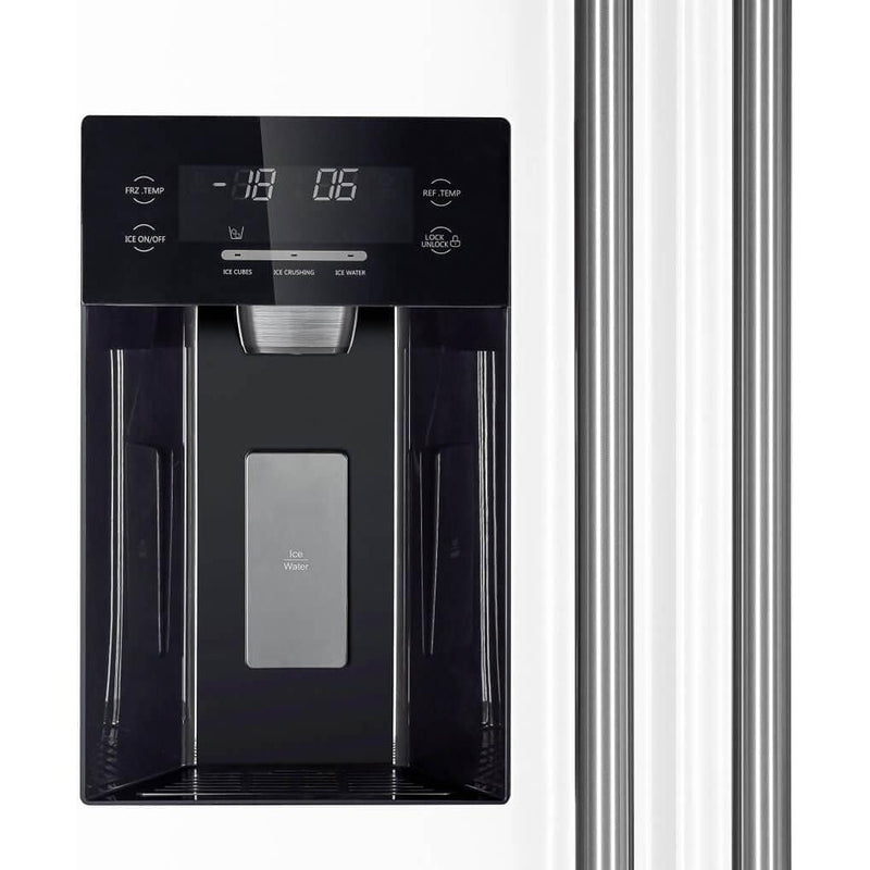  Forno 36-inch, 20 cu. ft. Freestanding Side-by-Side Refrigerator FFRBI1844-36WHT IMAGE 9