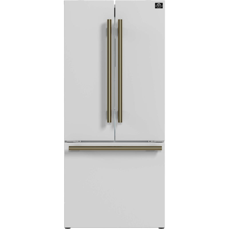  Forno 30-inch, 17.5 cu. ft. Counter-Depth French 3-Door Refrigerator with Interior Ice Maker FFFFD1974-31WHT IMAGE 1