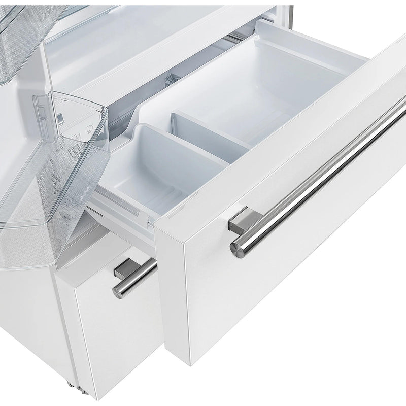  Forno 36-inch, 19.2 cu.ft. Counter-Depth French 4-Door Refrigerator with Internal Ice Maker FFRBI1820-36WHT IMAGE 10