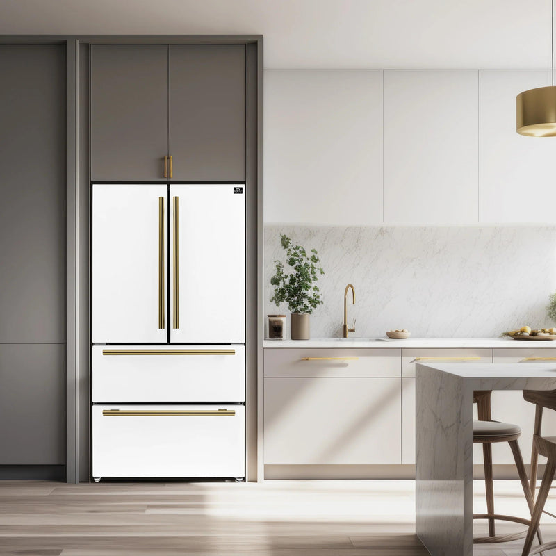  Forno 36-inch, 19.2 cu.ft. Counter-Depth French 4-Door Refrigerator with Internal Ice Maker FFRBI1820-36WHT IMAGE 14