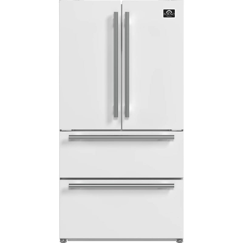  Forno 36-inch, 19.2 cu.ft. Counter-Depth French 4-Door Refrigerator with Internal Ice Maker FFRBI1820-36WHT IMAGE 2