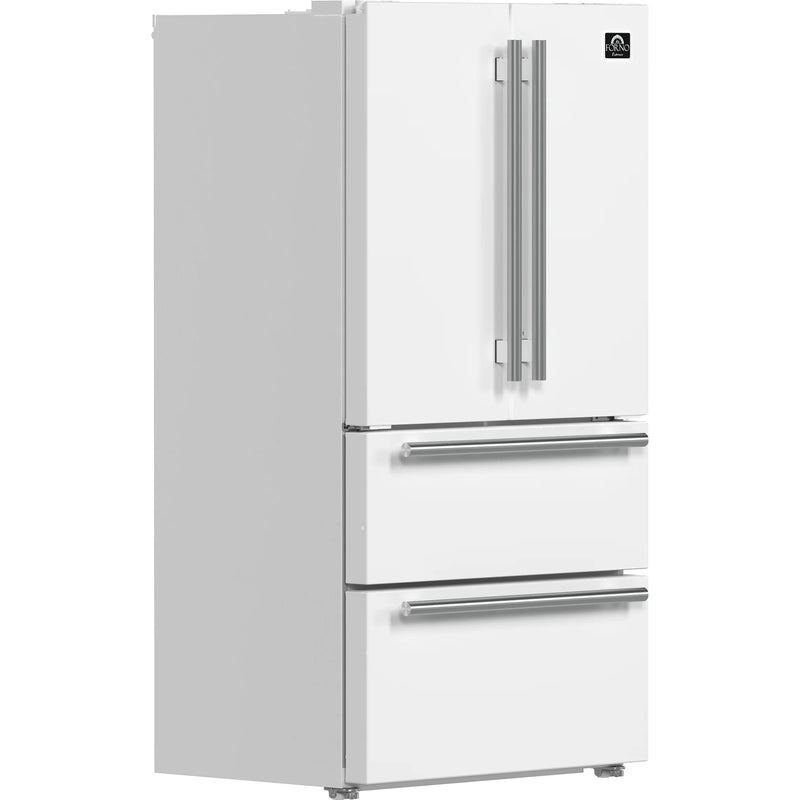  Forno 36-inch, 19.2 cu.ft. Counter-Depth French 4-Door Refrigerator with Internal Ice Maker FFRBI1820-36WHT IMAGE 4