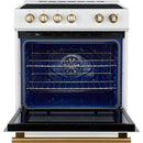  Forno 30-inch Slide-In Induction Range with Convection Technology FFSIN0982-30WHT IMAGE 10
