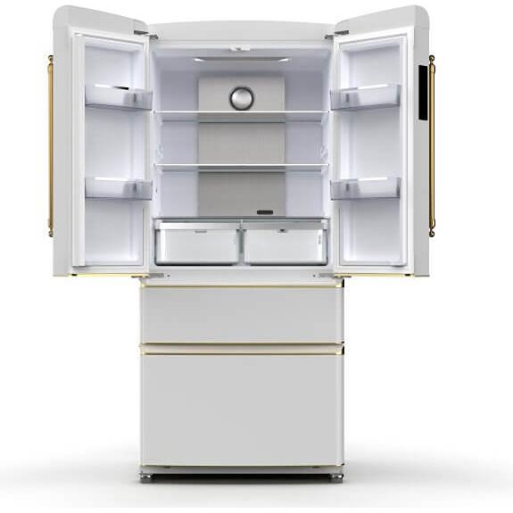  Forno 33-inch, 18 cu. ft. Counter-Depth French Four Door Refrigerator with Interior Ice Maker FFFFD1791-33WHT IMAGE 2