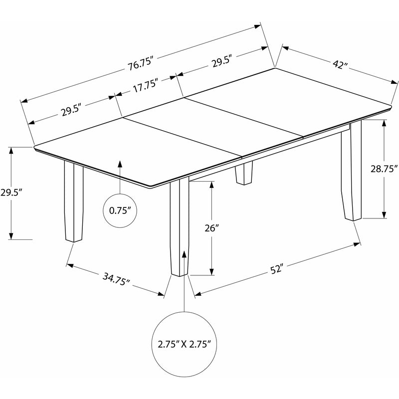 Monarch Dining Tables Rectangle I 1371 IMAGE 4