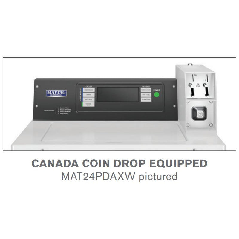 Maytag Commercial Laundry Single-Load Top-Load Washer - Coin Drop Equipped MAT24PDAXW IMAGE 2