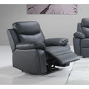 IFDC Power Leather Match Recliner IF-8121 Recliner - Soft Grey IMAGE 1