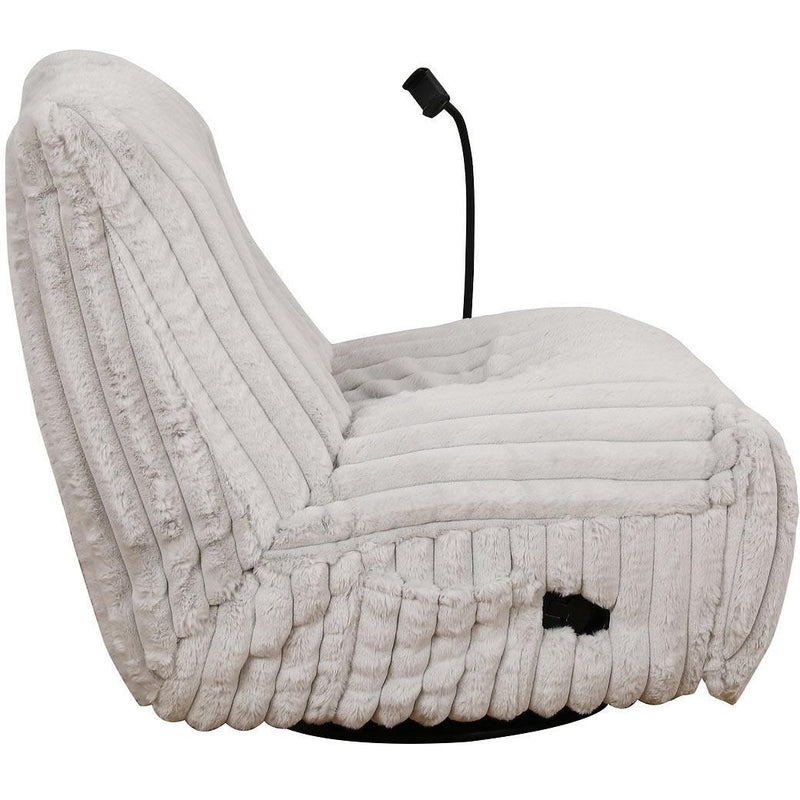 IFDC Swivel Glider Fabric Recliner with Wall Recline IF-6305 IMAGE 4
