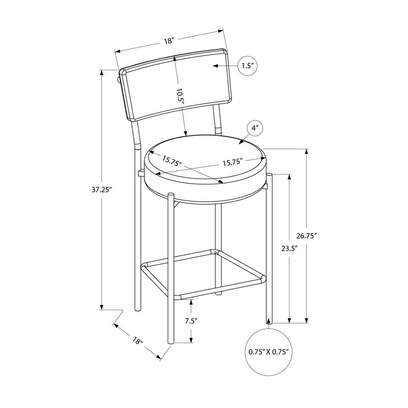 Monarch Counter Height Stool I 2246 IMAGE 3