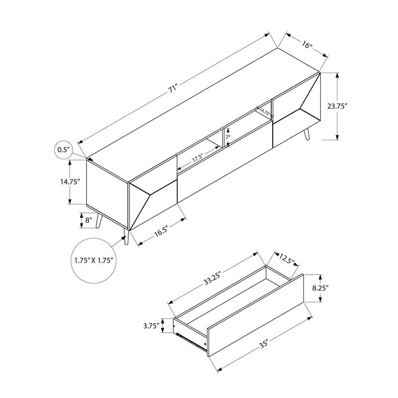 Monarch TV Stand I 2753 IMAGE 3