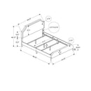 Monarch Queen Upholstered Panel Bed I 6036Q IMAGE 4