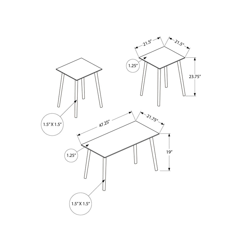 Monarch Occasional Table Set I 7898P IMAGE 3