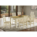 Monarch I 1335 Dining Table - Antique White/ Light Brown Veneer 36"X 60" IMAGE 1