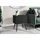 Monarch I 3628 Accent Table - 24"H / Black End Table With 2 Drawers IMAGE 1