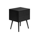 Monarch I 3628 Accent Table - 24"H / Black End Table With 2 Drawers IMAGE 2