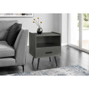 Monarch I 3668 Accent Table - 24"H / Grey End Table With 1 Drawer IMAGE 1