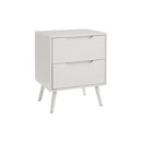 Monarch I 3688 Accent Table - 24"H / White End Table With 2 Drawers IMAGE 2