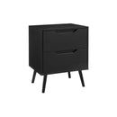 Monarch I 3689 Accent Table - 24"H / Black End Table With 2 Drawers IMAGE 2