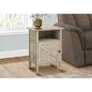 Monarch I 3813 Accent Table - 24"H / Cream Stone / Black Metal IMAGE 1