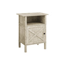 Monarch I 3813 Accent Table - 24"H / Cream Stone / Black Metal IMAGE 3