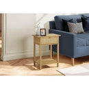 Monarch I 3842 Accent Table - 24"H / Natural / Natural Drawer IMAGE 1