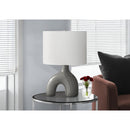 Monarch I 9660 25"H Table Lamp Grey Ceramic / Ivory Shade IMAGE 1