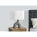 Monarch I 9660 25"H Table Lamp Grey Ceramic / Ivory Shade IMAGE 2