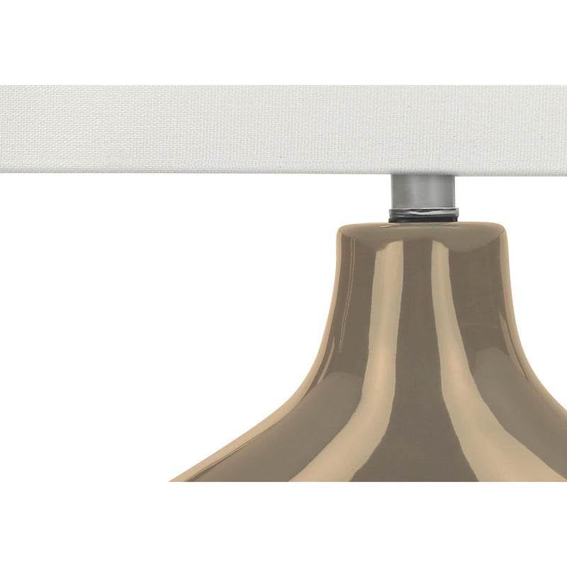 Monarch I 9662 25"H Table Lamp Brown Ceramic / Ivory Shade IMAGE 4