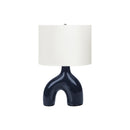 Monarch I 9663 25"H Table Lamp Blue Ceramic / Ivory Shade IMAGE 3