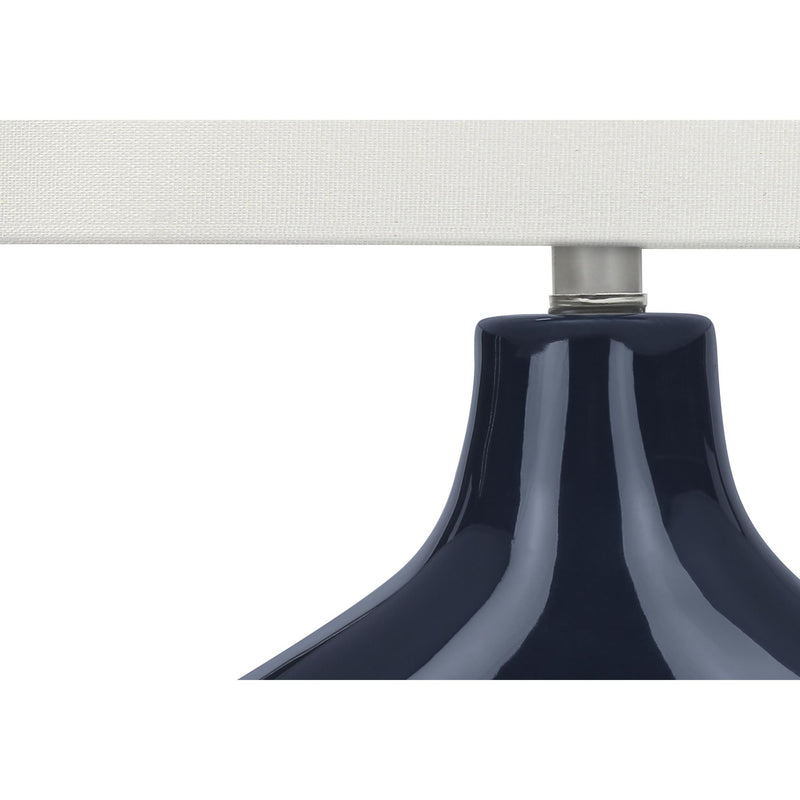 Monarch I 9663 25"H Table Lamp Blue Ceramic / Ivory Shade IMAGE 4