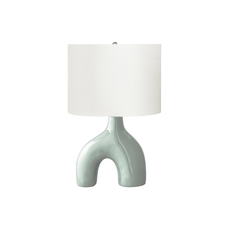 Monarch I 9664 25"H Table Lamp Green Ceramic / Ivory Shade IMAGE 3