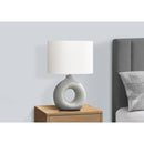 Monarch I 9668 24"H Table Lamp Grey Ceramic / Ivory Shade IMAGE 2