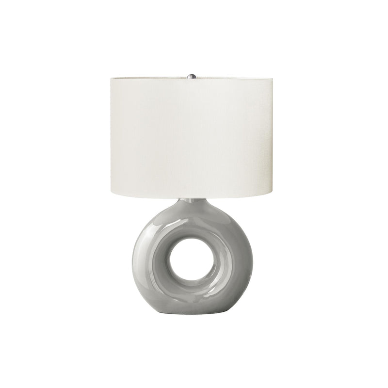 Monarch I 9668 24"H Table Lamp Grey Ceramic / Ivory Shade IMAGE 3