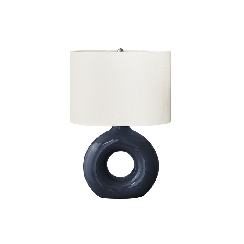 Monarch I 9670 24"H Table Lamp Blue Ceramic / Ivory Shade IMAGE 3