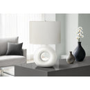 Monarch I 9672 24"H Table Lamp White Ceramic / Ivory Shade IMAGE 1