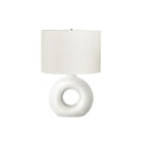 Monarch I 9672 24"H Table Lamp White Ceramic / Ivory Shade IMAGE 3