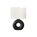 Monarch I 9673 24"H Table Lamp Black Ceramic / Ivory Shade IMAGE 3