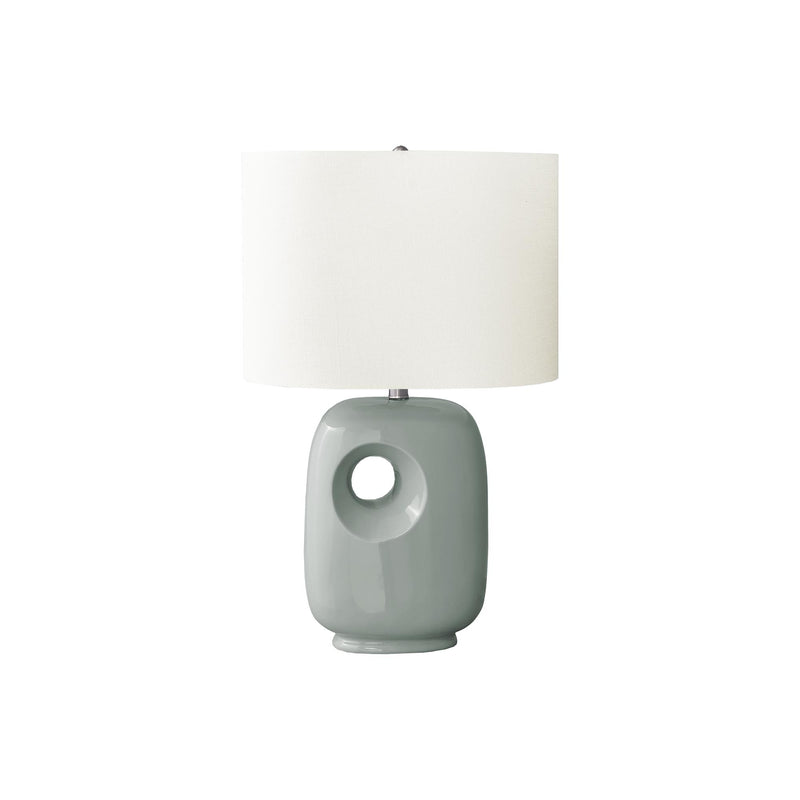 Monarch I 9678 26"H Table Lamp Green Ceramic / Ivory Shade IMAGE 3