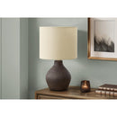 Monarch I 9772 16"H Table Lamp Brown Resin / Beige Shade IMAGE 1