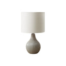 Monarch I 9774 17"H Table Lamp Grey Ceramic / Ivory Shade IMAGE 2