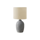 Monarch I 9785 18"H Table Lamp Grey Ceramic / Ivory Shade IMAGE 2